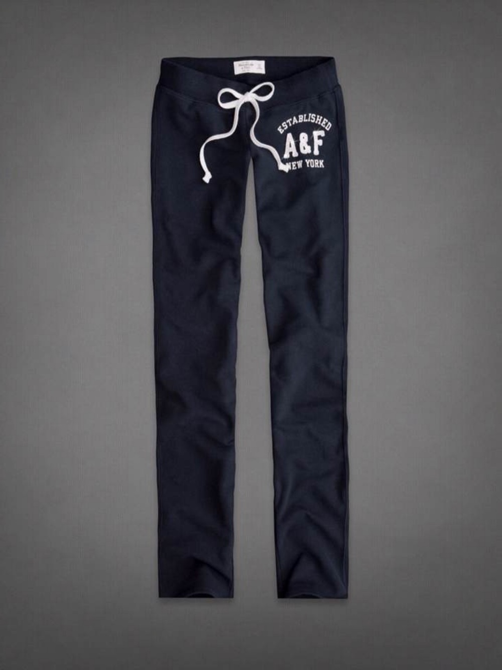 Abercrombie & Fitch Navy Sweatpants with White Drawstring